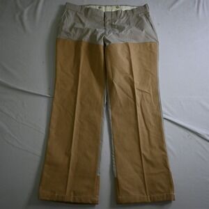 Vtg George Stafford &‎ Sons 36x30 Khaki Brushguard Briar Hunting Bootcut Pants